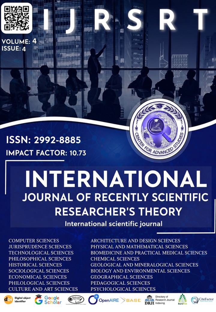 					View Vol. 4 No. 4 (2026): INTERNATIONAL JOURNAL OF RECENTLY SCIENTIFIC RESEARCHER'S THEORY
				